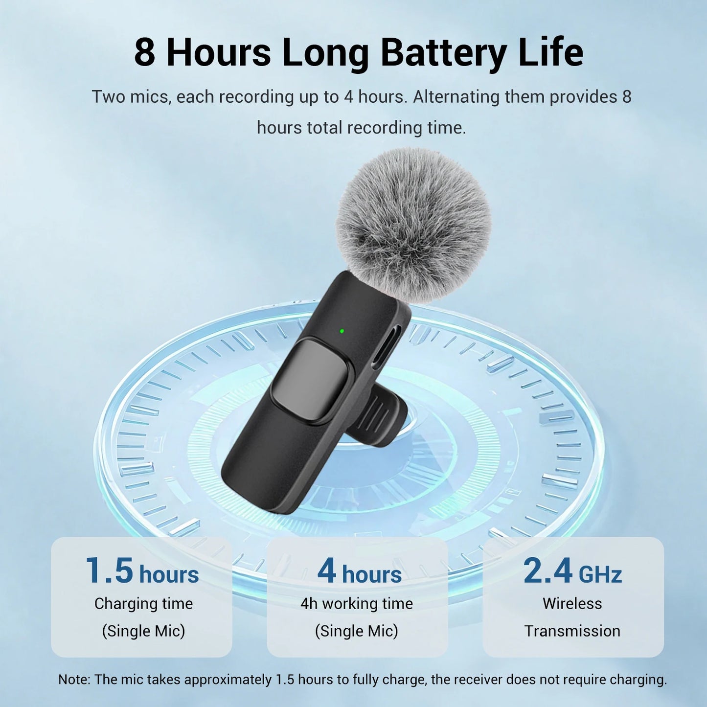 Professional Type-C Wireless Lavalier Microphone