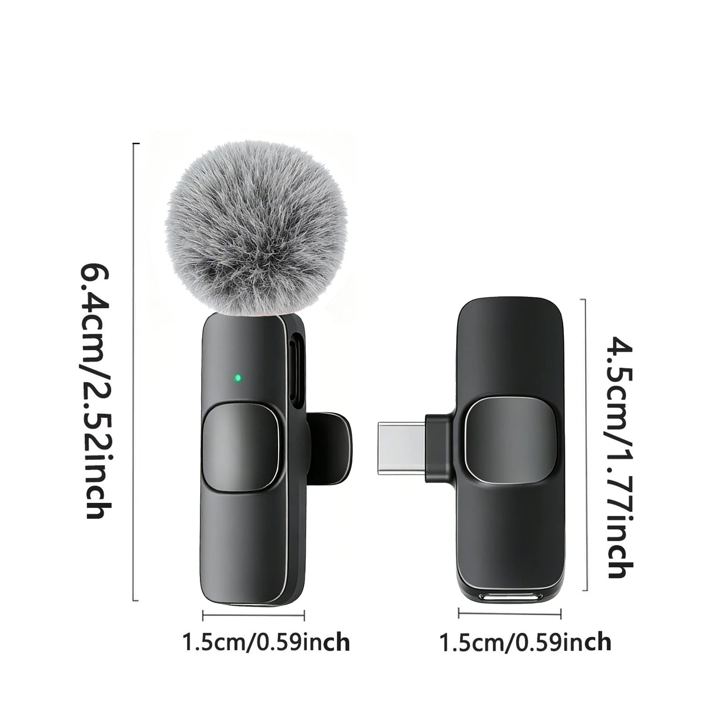 Professional Type-C Wireless Lavalier Microphone