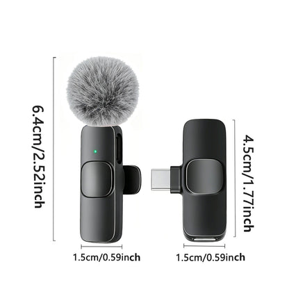 Professional Type-C Wireless Lavalier Microphone